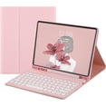 thumbnail image 1 of REQO Color Keyboard Case for Samsung Galaxy Tab S8 Ultra 14.6 inch Tablet 2022 Keyboard Case Cute Round Key Wireless Detachable BT Keyboard Cover with S Pen Holder (Pink), 1 of 6