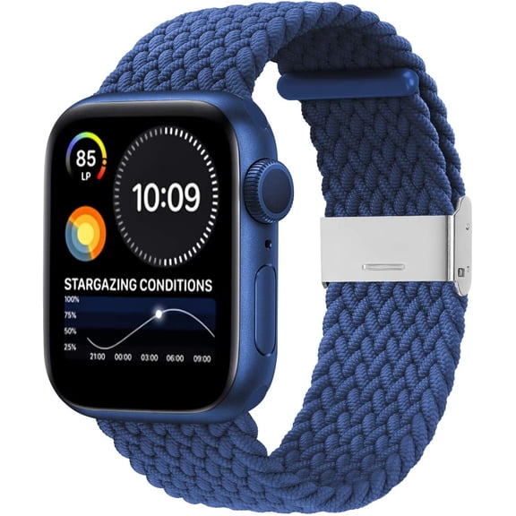 REQO Compatible with Apple Watch Bands 44mm 40mm 38mm 42mm 41mm 45mm 46mm 49mm, iWatch Bands Women Men,Adjustable Braided Solo Loop Elastic Sport Band for iWatch Ultra SE Series 10/9/8/7/6/5/4