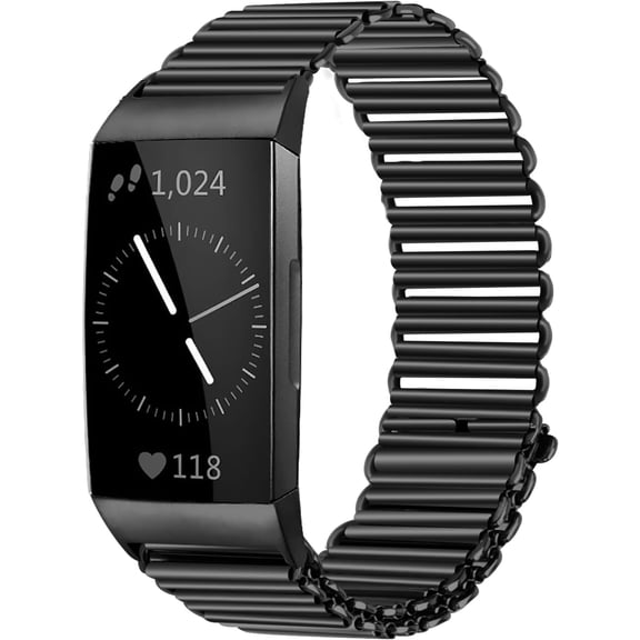 REQO Compatible with Fitbit Charge 4&3 Band Women Men,Adjustable Metal Breathable Sport Band Compatible with Fitbit Charge 2 Smartwatch Loop Stretchy Wristband