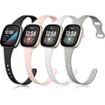 thumbnail image 1 of REQO Compatible with Fitbit Versa 4/ Versa 3 Bands/Sense 2/ Sense Bands Women Men, Silicone Thin Sport Accessories, Slim Band for Versa 3/ Versa 4/ Sense/Sense 2 Watch, 1 of 9