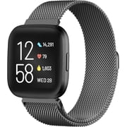 REQO Compatible with Fitbit Versa and Versa 2 Bands for Women Men, Stainless Steel Metal Mesh Magnetic Band Bracelet Strap Replacement for Fitbit Versa/Versa Lite SE