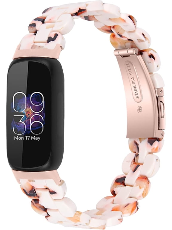 Compatible with Fitbit inspire 3 Watch Band for Women Men Girl Boy, Slim Lightweight Oval Resin With Stainless Steel Buckle for inspire 3 Smartwatch