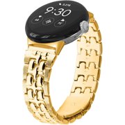REQO Compatible with Google Pixel Watch 2 Band 2023, Adjustable Stainless steel metal Strap Casual Wristband Compatible with Google Pixel Watch Band for Women Men