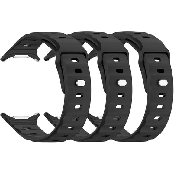 REQO Compatible for Samsung Galaxy Watch 7 Ultra Band 47mm, (3 Pack) Soft Silicone Sport Strap Women Men Replacement Accessory Fit for Samsung Galaxy Watch Ultra Band