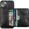 thumbnail image 1 of REQO Compatible with iPhone 14 Wallet Case Credit Card Holder, Premium Leather Kickstand Flip Hidden Magnetic Clasp Durable Shockproof Protective Cover for iPhone 14 6.1 inch (Black), 1 of 7