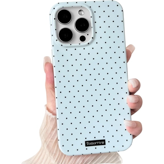 REQO Compatible for iPhone 15 Pro Case Cute Aesthetics Polka Dot Design for Girls Women Soft TPU Shockproof More Protective Girly for iPhone 15 Pro Case