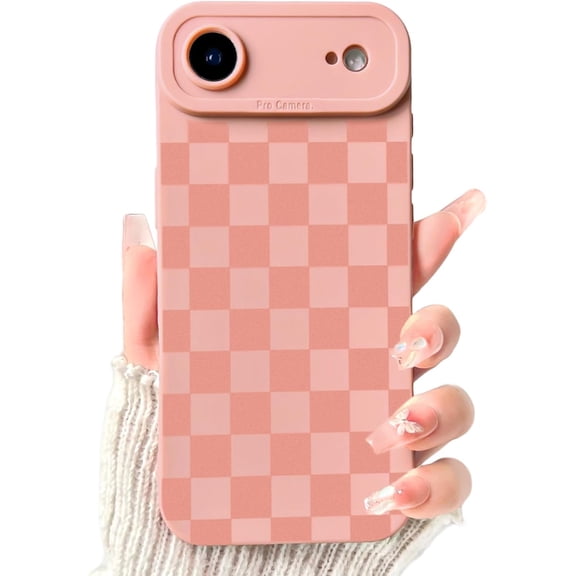 REQO Compatible for iPhone 17 Air Case Cute Checkerboard Lattice Plaid with Color Design for Girls Women Soft TPU Shockproof Protective Girly for iPhone 17 Air Case