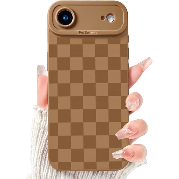 REQO Compatible for iPhone 17 Air Case Cute Checkerboard Lattice Plaid with Color Design for Girls Women Soft TPU Shockproof Protective Girly for iPhone 17 Air Case