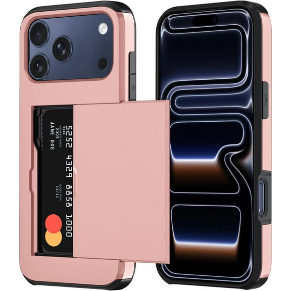 REQO Compatible with iPhone 17 Pro Max Case Wallet,Built-in Card Holder, Heavy Duty Protective Dual Layer Shockproof Hidden Card Slot Slim Wallet Phone Cover for iPhone 17 Pro Max