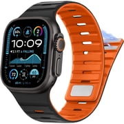 REQO Compatible with Apple Watch Band 49mm 46mm 45mm 44mm 42mm, Magnetic Silicone Sport Band for Apple Watch Ultra 2 Ultra SE Series 10 9 8 7 6 5 4