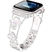REQO Lucky Clover Strap Compatible with Apple Watch Band 38mm 40mm 41mm 42mm 44mm 45mm 46mm 49mm Series 10/9/8/7/6/SE/5/4/3/2/1/Ultra - Stainless Steel Replacement Bracelet
