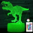 thumbnail image 1 of REQO Dinosaur Toy T-Rex 3D Night Light for Kids 16 Colors Dimmable Dinosaur Led Light with Remote & Smart Touch & USB Cable - Dinosaur Gift for Adults Teens Boys Girls Birthday, 1 of 6