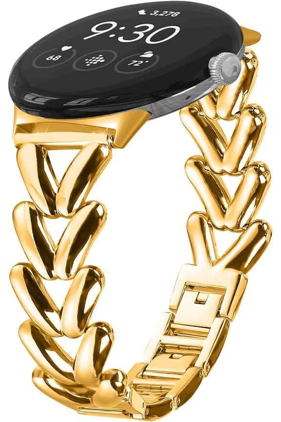 Fit for Google Pixel Watch 4 41MM/3 41MM Bands for Women Men, Feminine Shiny Stainless Steel Metal Bands Replacement Bands Bracelet Straps Wristbands for Google Pixel Watch1/ 2 Smartwatch