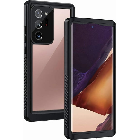 REQO Galaxy Note 20 Ultra Case, IP68 Waterproof Dustproof Shockproof Case with Built-in Screen Protector, Full Body Sealed Underwater Protective Cover for Samsung Note 20 Ultra 6.9 inch, Black
