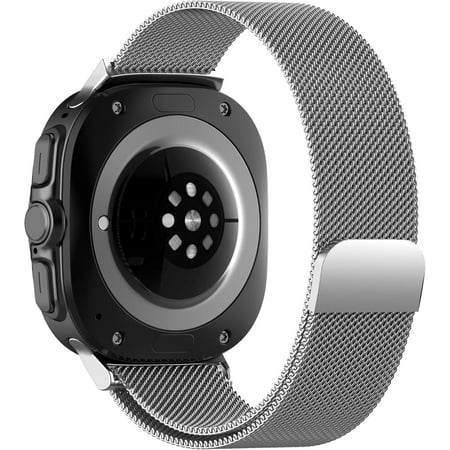REQO Galaxy Watch Ultra Bands,Stainless Steel Mesh Loop Magnetic Clasp Replacement Strap Compatible for Samsung Galaxy Watch Ultra Band 47mm Women Men 2024