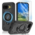 thumbnail image 1 of REQO for Google Pixel-9A Case:Compatible with MagSafe & [HD Screen Protector×2],Metal Rotated Kickstand,Military Grade Drop Proof Anti-Fingerprint Protective Case for Pixel 9a, 1 of 7