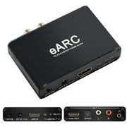 REQO HDMI eARC ARC Audio Extractor 192Khz eARC to RCA Audio Converter Digital to Analog Adapter,HDMI eARC ARC R/L, Optical, 3.5mm Audio TV Adapter for DTS Dolby Atoms AC3 LPCM Fiber