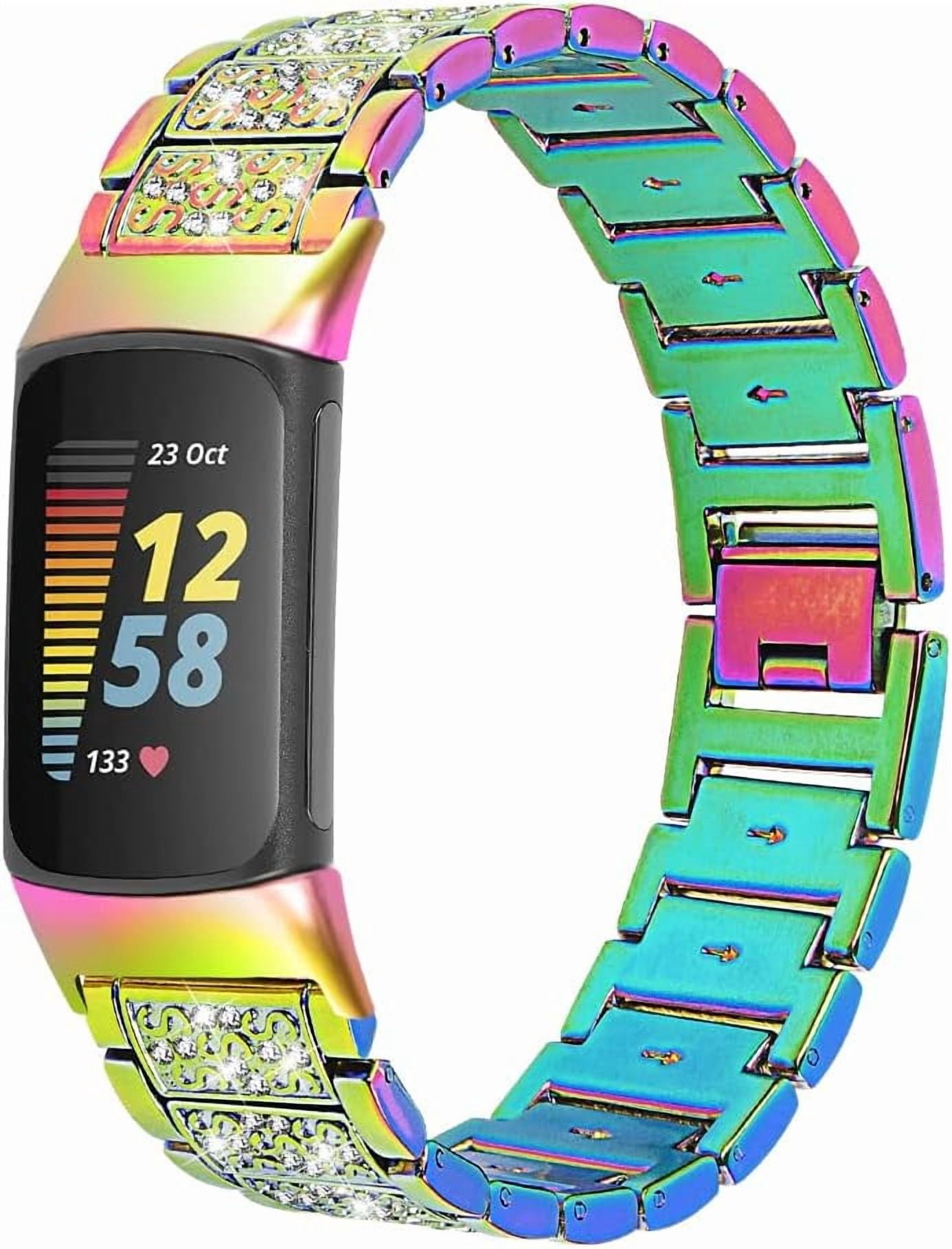 REQO Jewelry Bling Bands Compatible with Fitbit Charge 6/Charge 5 Band ...