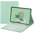 thumbnail image 1 of REQO Keyboard Case for Galaxy Tab A8 10.5 inch 2022 Model SM-X200/X205/X207 Keyboard Cover with Touchpad Cute Round Key Detachable Color Keyboard (MintGreen), 1 of 7