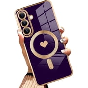 REQO Magnetic Case Made for Samsung Galaxy S26 Plus 6.7 Inch [Wireless Charging Compatible] Heart Design Soft TPU Phone Cover Anti-Scratch Shockproof Slim Case for Women