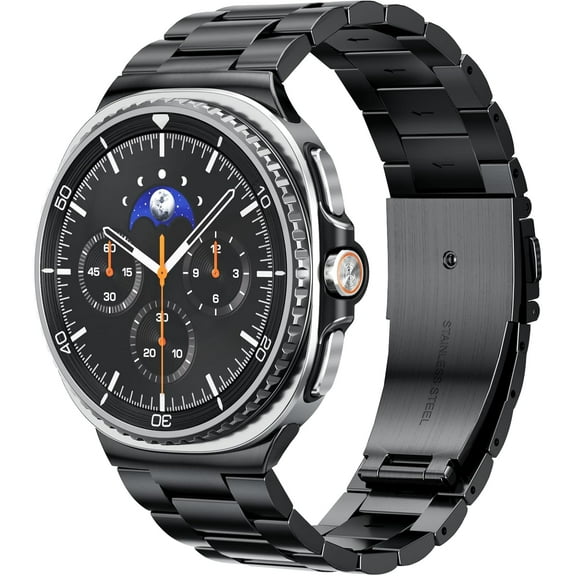 REQO Metal Band Compatible with Samsung Galaxy Watch 8 40mm/44mm/Classic 46mm 2025,No Gap Business Stainless Steel Strap for Galaxy Watch8 Men Women,NOT for Other Models