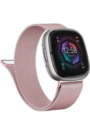 Metal Band for Fitbit Sense 2 / Sense Bands, Fitbit Versa 4 / Versa 3 Bands Women Men, Stainless Steel Mesh Magnetic Replacement Bracelet Strap Compatible for Fitbit Sense 2 / Versa 4 Smartwatch