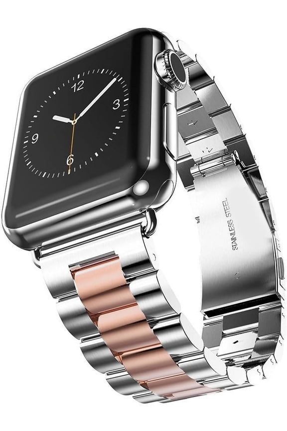 Metal Bands Compatible with Apple Watch Band 41mm 40mm 38mm 42mm/44mm/45mm/49mm/46mm, Dressy Stainless Steel Chain Strap for Men iWatch Series Ultra/Ultra2/9/8/7/6/5/4/3/2/1 SE