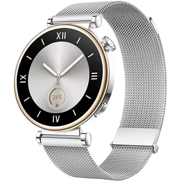 REQO Metal Magnetic Watch Band, Mesh Woven Quick Release Watch Strap, 14mm - 22mm Milanese Magnetic Watch Band Replacement Stainless Steel Wrist Watch Band for Men and Women