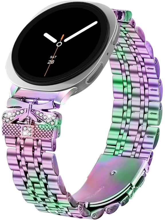 Metal Strap Compatible with Samsung Galaxy Watch 9 8 40mm 44mm Band, Adjustable Casual Sports Elegant Style bands for Samsung Galaxy Watch 8 Classic 46mm Women Men