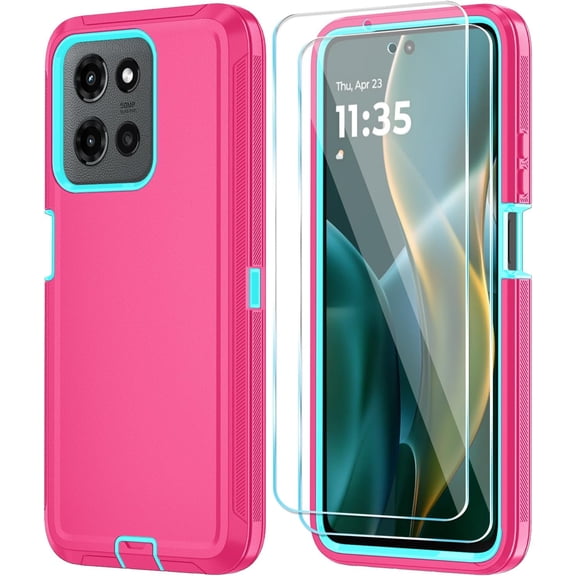 REQO Phone Case for Motorola Moto G 2026/Moto G Play 5G 2026 Case with HD Screen Protector, Heavy Duty Shockproof & Dropproof 3-Layer Cover Phone Case