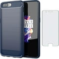 thumbnail image 1 of REQO Phone Case for Oneplus 5 with Tempered Glass Screen Protector Cover and Cell Accessories Protective Slim TPU Silicone Oneplus5 A5000 One Plus5 1 Plus 1plus Five One+ + 1+5 1+ 5 Women Men Blue, 1 of 8