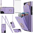 thumbnail image 1 of REQO Phone Case for Samsung Galaxy Note 10 Plus Note10+ 5G Wallet Cover with Screen Protector and Crossbody Ring RFID Blocking Card Holder Cell Note10 + Notes 10+ Ten Not S10 10Plus Women Purple, 1 of 7