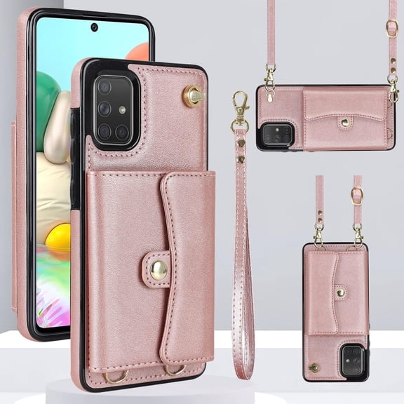 REQO Phone Case for Samsung Galaxy Note 20 5G Wallet Cover with RFID Blocking Credit Card Holder Wrist Crossbody Strap Lanyard Stand Cell Accessories Note20 Notes 20s Twenty Not S20 Women Men