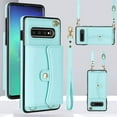 thumbnail image 1 of REQO Phone Case for Samsung Galaxy S10 Plus Wallet Cover with RFID Blocking Credit Card Holder Wrist Crossbody Strap Lanyard Stand Cell Accessories S10+ S10plus 10S Edge S 10 10plus Women Men Teal, 1 of 6