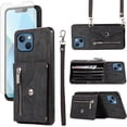 thumbnail image 1 of REQO Phone Case for iPhone 13 Mini Wallet Cover with Tempered Glass Screen Protector and Wrist Crossbody Strap Lanyard Credit Card Holder iPhone13mini i-Phone 13minicase i iPhone13 13mini ||for iPhone, 1 of 7