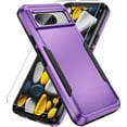 thumbnail image 1 of REQO for Pixel 8 Case,Google Pixel 8 Case with Screen Protector,[Military Grade Drop Tested] Heavy-Duty Tough Rugged Shockproof Protective Case for Google Pixel 8, Purple, 1 of 6