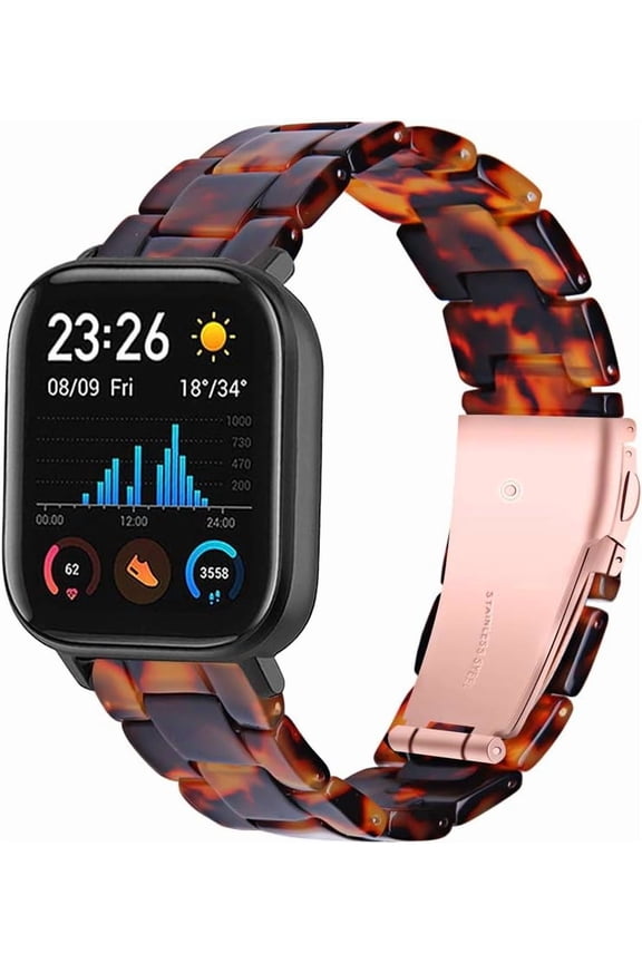 Resin Bands Compatible with Amazfit Active 2 Square/1/Bip 3 Pro/Bip/GTS 4/GTS 4 Mini/GTS 3/GTS 2/GTS 2e/GTS 2 Mini/GTR 42mm Watch Replacement 20mm Stylish Bracelet Resin Sport Strap Wristbands