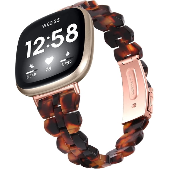 REQO Resin Bands Compatible with Fitbit Versa 4/Versa 3/Sense 2/Sense Watch Band Stylish Lightweight Wristband Bracelet for Versa 4/Versa 3/Sense 2/Sense Smartwatch Accessories