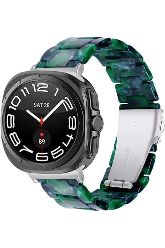 Resin Watch Band Compatible with Samsung Galaxy Watch 8 40mm 44mm Bands, Colorful Adjustable Strap Replacement Wristband for Galaxy Watch 8 Classic 46mm