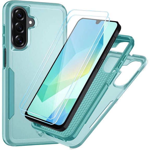 REQO for Samsung Galaxy A16 5G/4G Case with HD Screen Protector [Military Grade Drop Protection] Heavy Duty Full Body Shockproof Protection for Galaxy A16 5G Phone Case