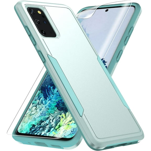 REQO for Samsung Galaxy S20 Plus Case, Galaxy S20 Plus Case with HD Screen Protector [Military Grade Drop Tested] Heavy-Duty Tough Rugged Shockproof Protective Case for Samsung S20 Plus, Green