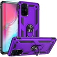 thumbnail image 1 of REQO for Samsung Galaxy S20 Plus Case with HD Screen Protectors, Military-Grade Metal Ring Holder Kickstand 15ft Drop Tested Shockproof Cover Case for Samsung Galaxy S20+ /S20+ 5G Purple, 1 of 7