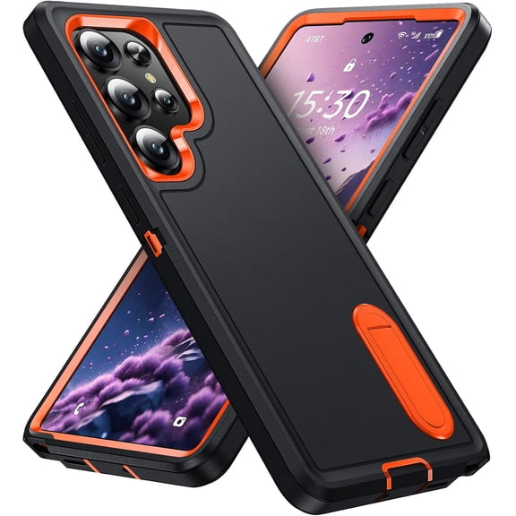 REQO for Samsung Galaxy S25 Ultra Case for Samsung S25 Ultra Phone Case with Built in Kickstand, Shockproof/DropProof Military Grade Protective Cover for Galaxy S25 Ultra