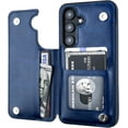 thumbnail image 1 of REQO for Samsung Galaxy S25 Wallet Case with Card Holder, PU Leather Kickstand Card Slots Case, Double Magnetic Clasp and Durable Shockproof Cover 5G 6.2 Inch, 1 of 6