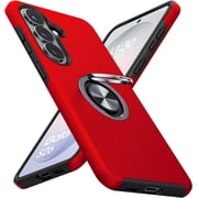 REQO for Samsung Galaxy S26 Case, Dual Layer Military Grade Heavy Duty Shockproof Cover with Metal Ring Holder Stand Kickstand, Slim Fit Protective Phone Case for Samsung Galaxy S26 6.3"