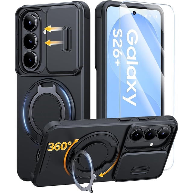 REQO for Samsung Galaxy S26+ Plus Case, Ring Holder Stand Kickstand ...