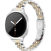 REQO Slim Metal Band for Samsung Galaxy Watch 9 8 Band 40mm 44mm/Galaxy Watch 8 Classic Band 46mm Women, Stainless Steel Thin Dressy Replacement Bracelet Strap for Samsung Watch 8 Bands
