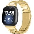 thumbnail image 1 of REQO Stainless Steel Band Compatible with Fitbit Versa 4 / Fitbit Sense 2 / Fitbit Versa 3 / Fitbit Sense, Adjustable Metal Watch Bands Bracelets，Wristband Replacement for Women Men, 1 of 8