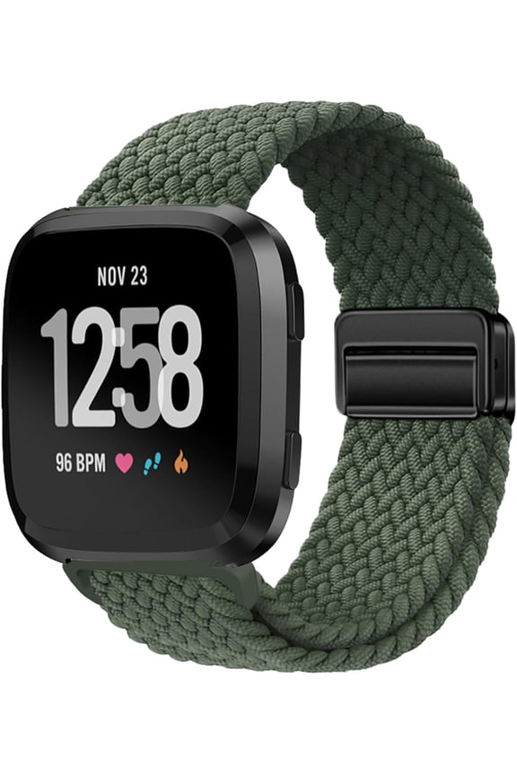 Stretchy-Bands for Fitbit-Versa-2 Band for Women-Men - Magnetic Clasp Breathable Replacement Strap for Fitbit Versa2 / Versa1 /Versa-Lite/Versa-SE Watch Accessories