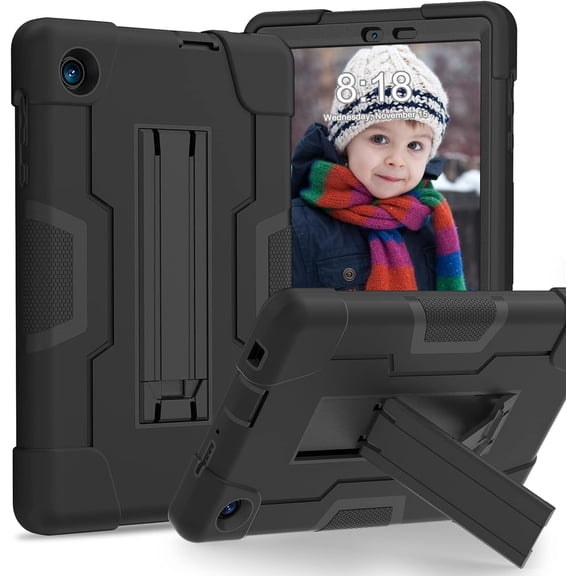 REQO Tablet case for TCL TAB 8 WiFi 9132X Case, case for TCL TAB 8 LE 9137W 8.0 inch 2023 Shockproof Silicone Hybrid Hard PC Cover with Kickstand